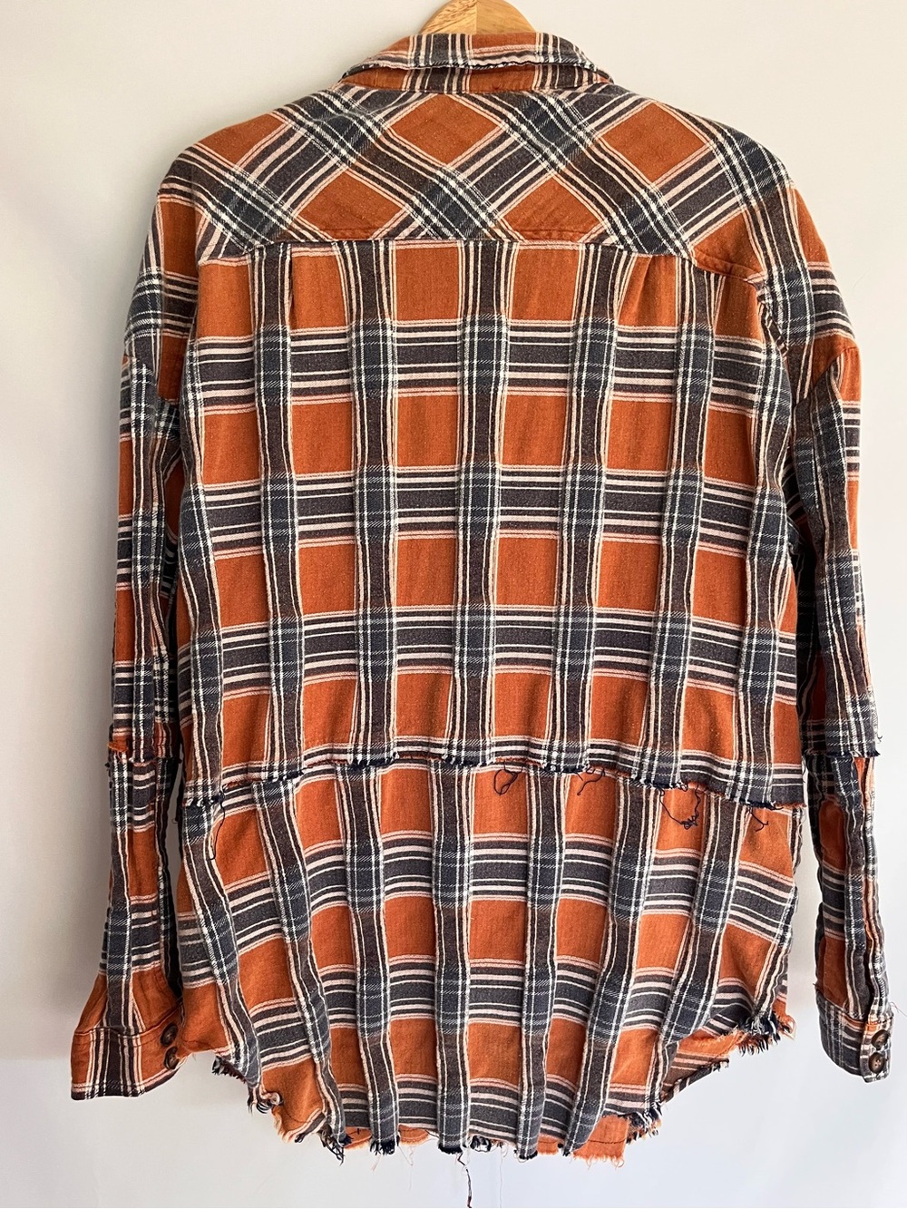 Oli & Hali Orange and Black Plaid Button-Up Shirt - Picture 9 of 13